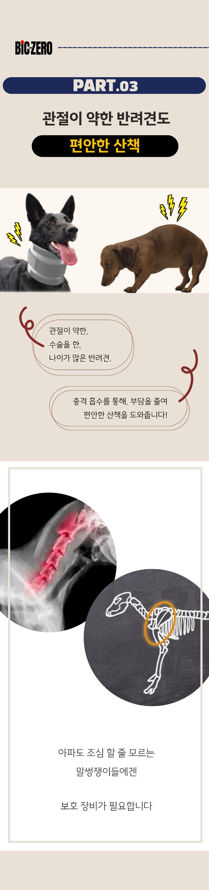 빅제로 독 켁켁방지 탄성 리드줄 반려견 목졸림 충격완화 5번째