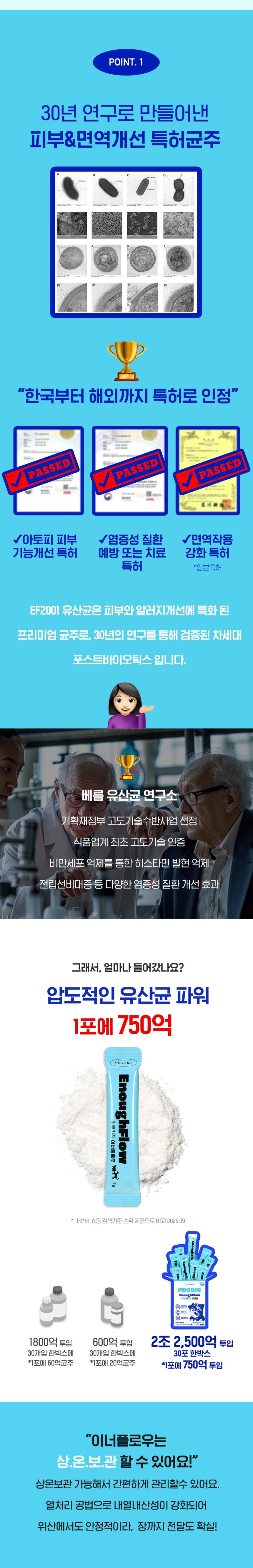 [NEW신상][무료배송] 알로키친 독 차세대 포스트바이오틱스 이너플로우 유산균 30포 4번째