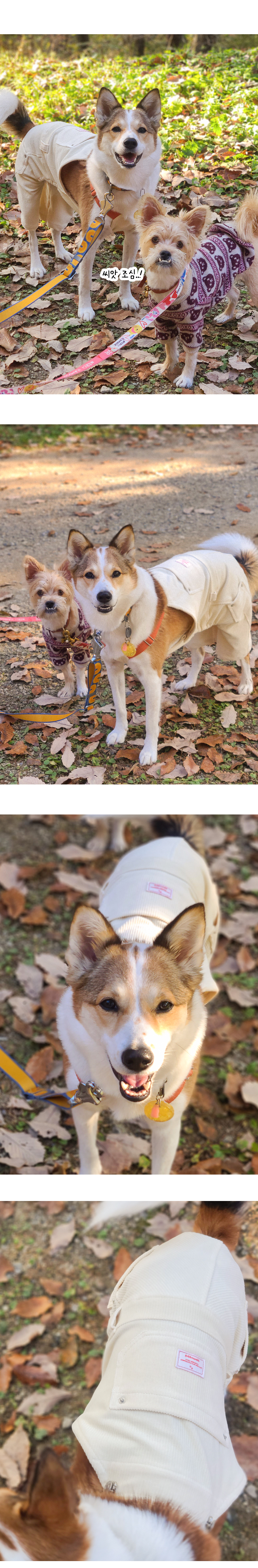 [무료배송] 꾸무꾸지 코듀로이 오버롤 아이보리 M-7XL 3번째