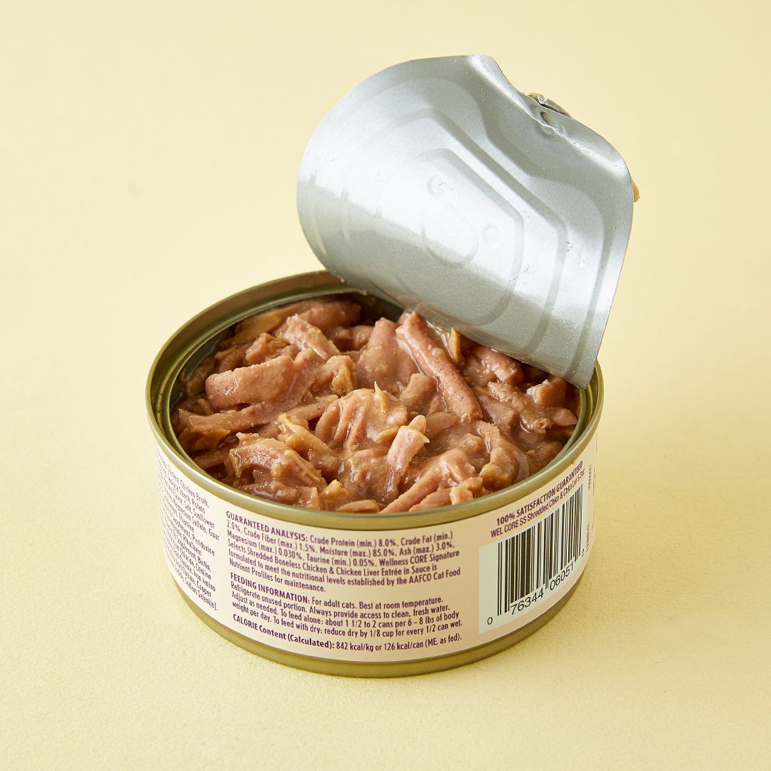 웰니스 캣 코어 시그니쳐 셀렉트 슈레드 닭고기&닭간 대용량 캔 150g 2번