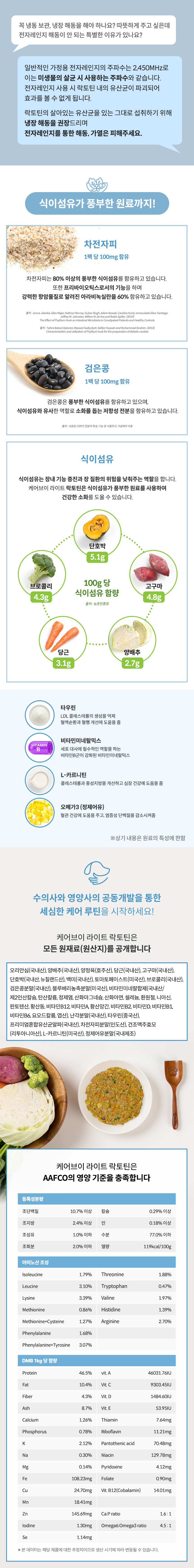 [무료배송] 하이독 케어브이 라이트 락토틴 30억 유산균 장건강 관리 기능식 500g 5번째