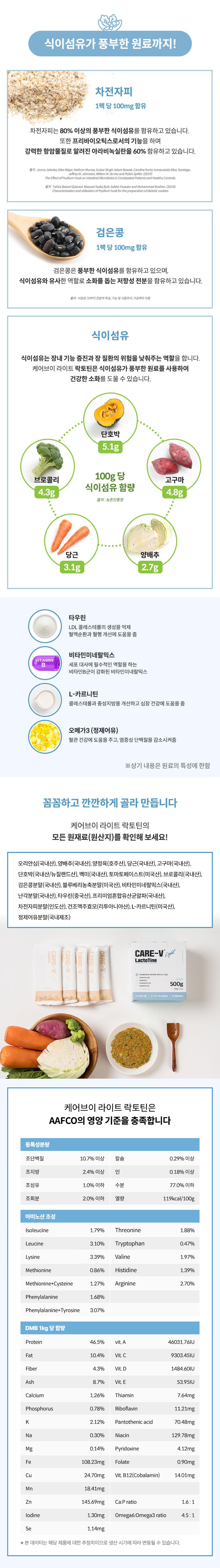 [무료배송] 하이독 케어브이 라이트 락토틴 30억 유산균 장건강 관리 기능식 500g 5번째