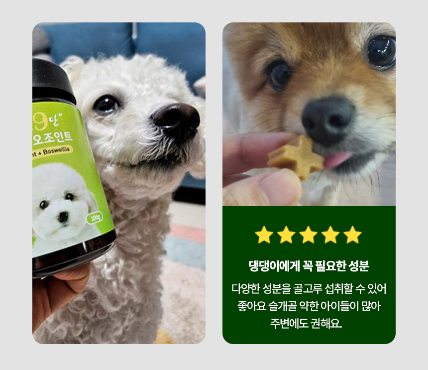 [무료배송] 목우촌 펫9단 독 바이오조인트 뼈 관절 영양제 100g 8번째