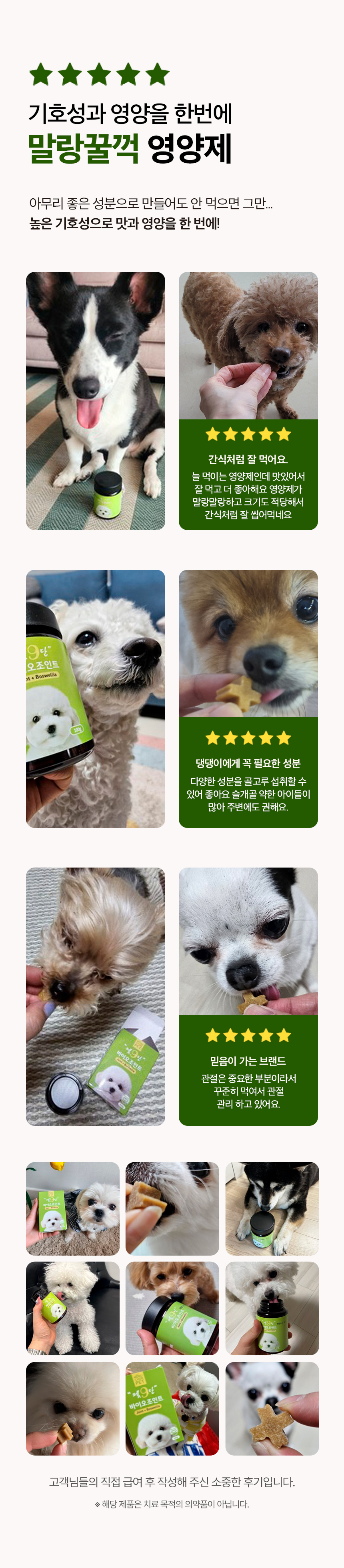 [무료배송] 목우촌 펫9단 독 바이오조인트 뼈 관절 영양제 100g 14번째