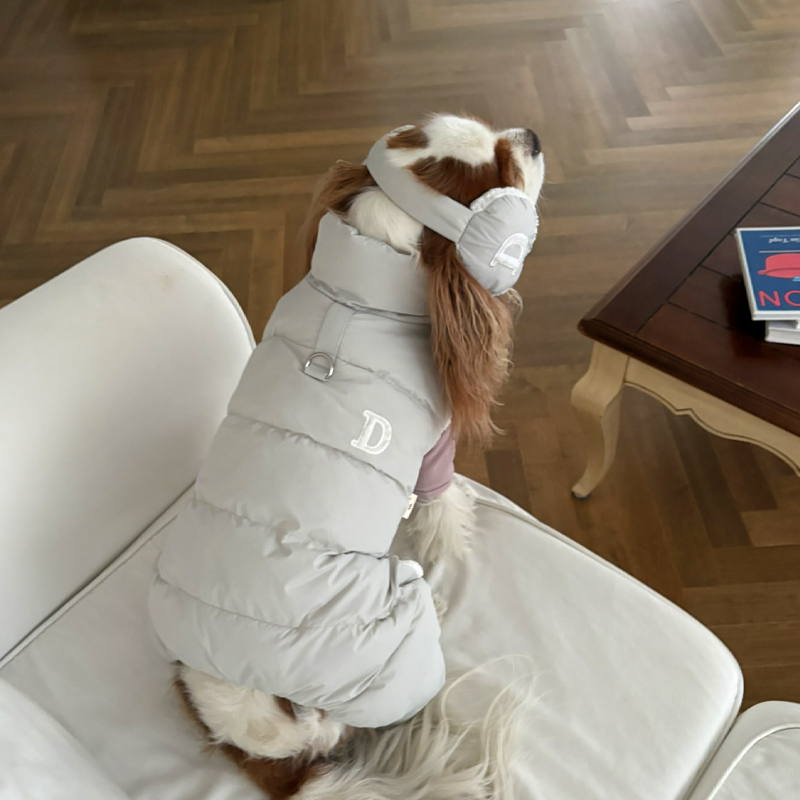 [NEW신상][무료배송] 해피댕댕 빵빵 귀마개&올인원 3종 (그레이,핑크,메론) S-2XL 9번째