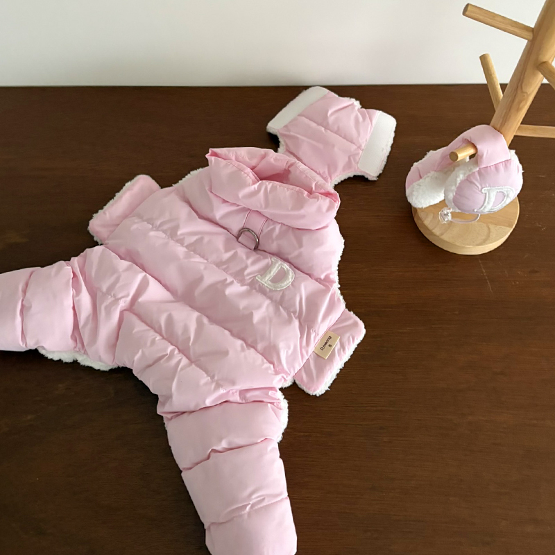 [NEW신상][무료배송] 해피댕댕 빵빵 귀마개&올인원 3종 (그레이,핑크,메론) S-2XL 10번째