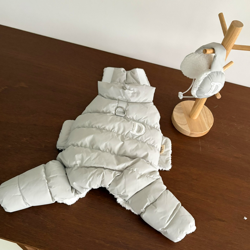 [NEW신상][무료배송] 해피댕댕 빵빵 귀마개&올인원 3종 (그레이,핑크,메론) S-2XL 5번째