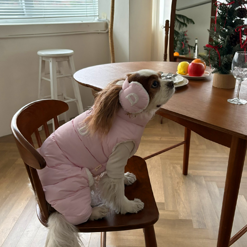 [NEW신상][무료배송] 해피댕댕 빵빵 귀마개&올인원 3종 (그레이,핑크,메론) S-2XL 13번째