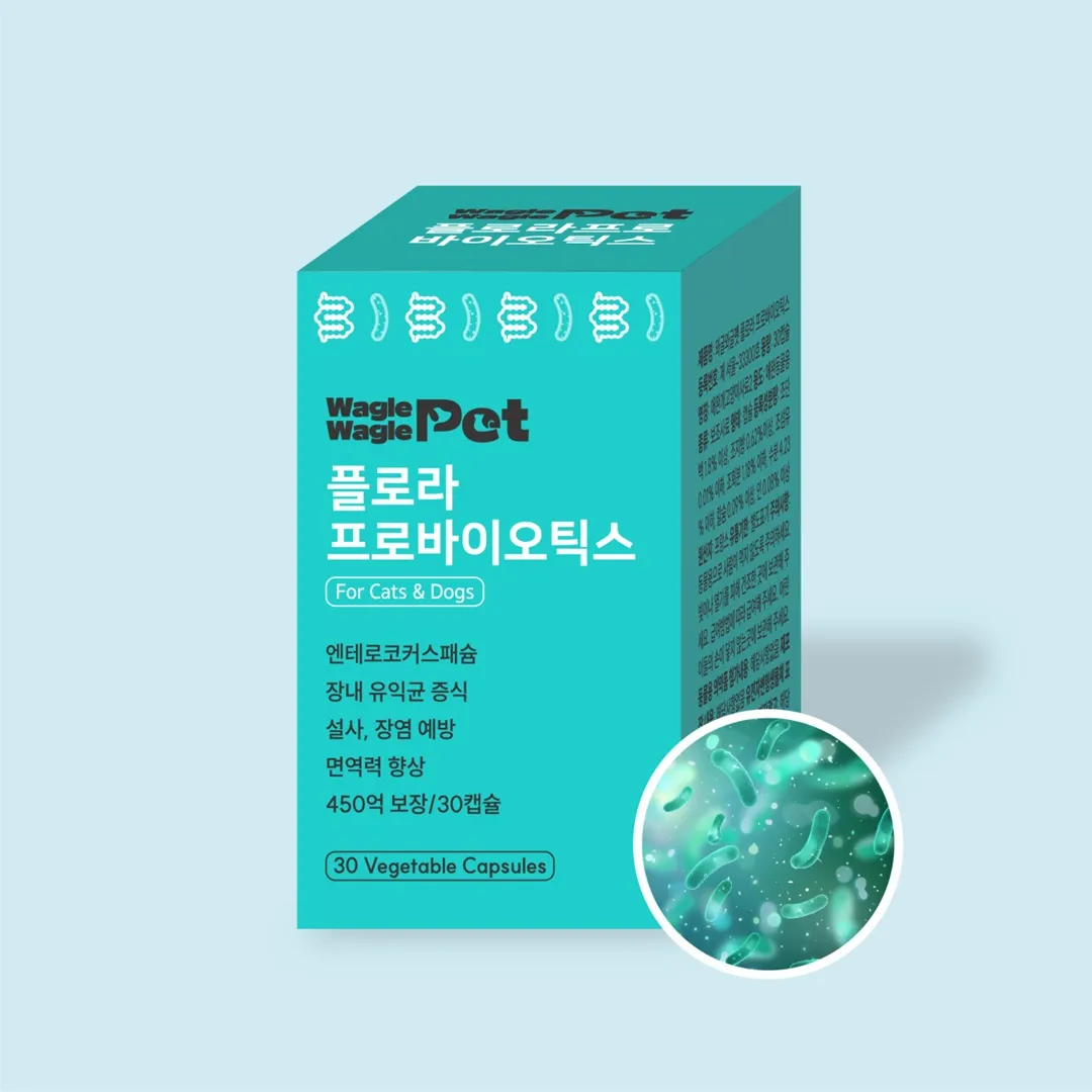 [무료배송] 와글와글펫 플로라 프로바이오틱스 30캡슐