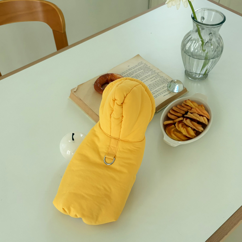 [NEW신상][무료배송] 해피댕댕 3초컷벨크로후드패딩 4종 (블랙,브라운,블루,옐로우) S-XL 27번째