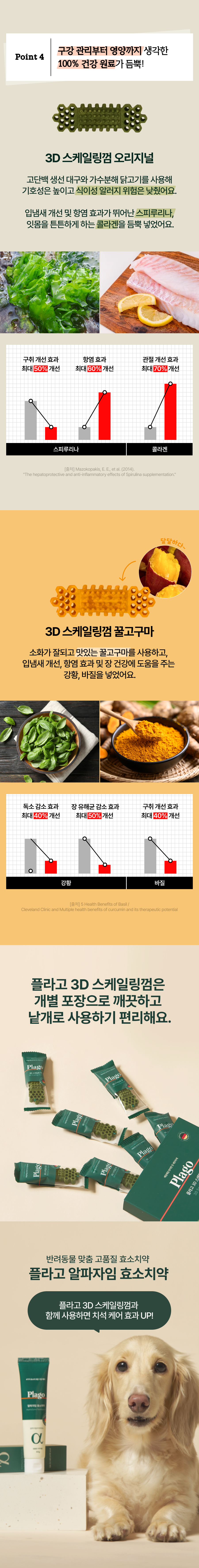 [NEW신상]플라고 3D 덴탈껌 꿀고구마 7개입 17번째