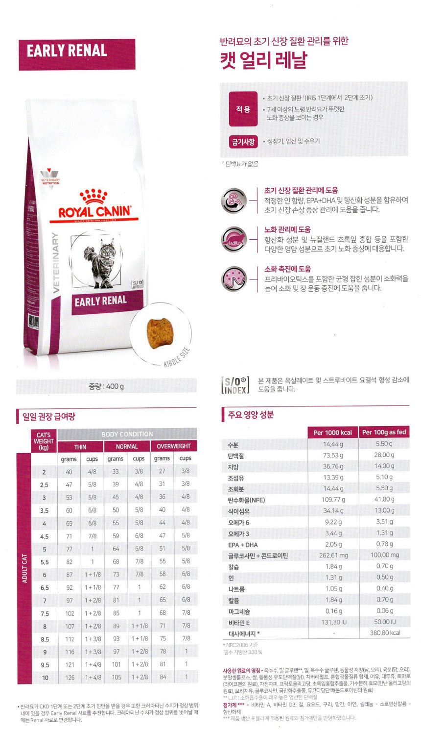 [무료배송] 로얄캐닌 캣 얼리 레날 400g 1번째