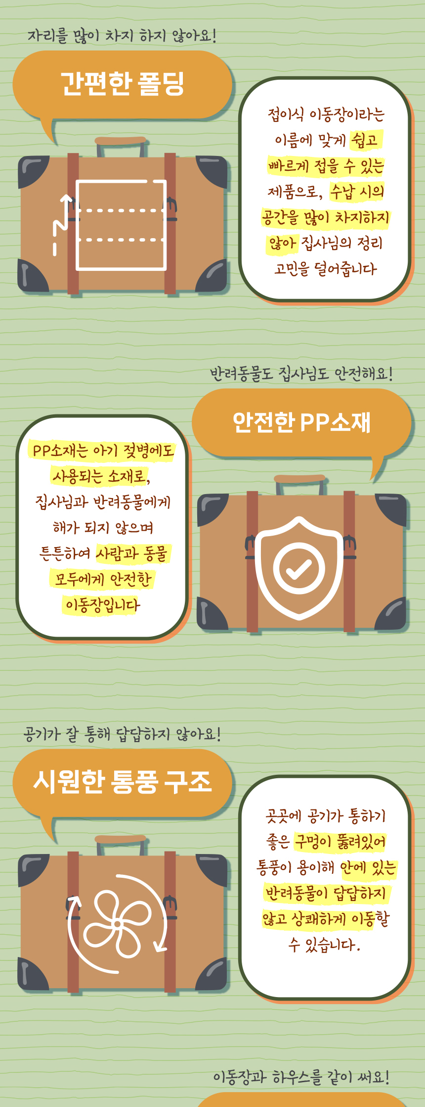 [무료배송] 애구애구 접이식 켄넬 M/L 3번째