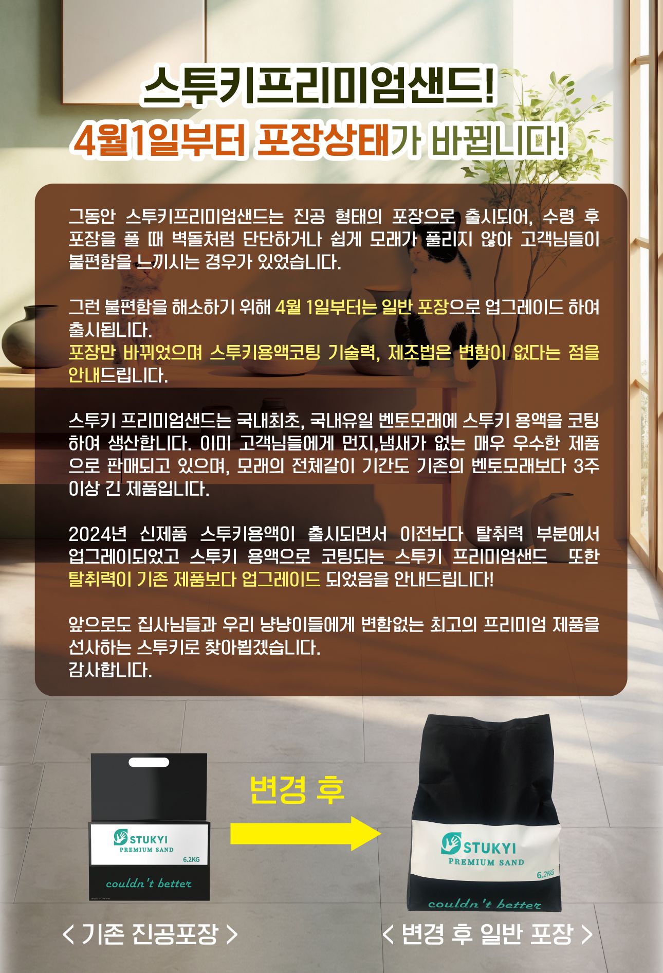 스투키 25샌드 무향 6.2kg 1번째