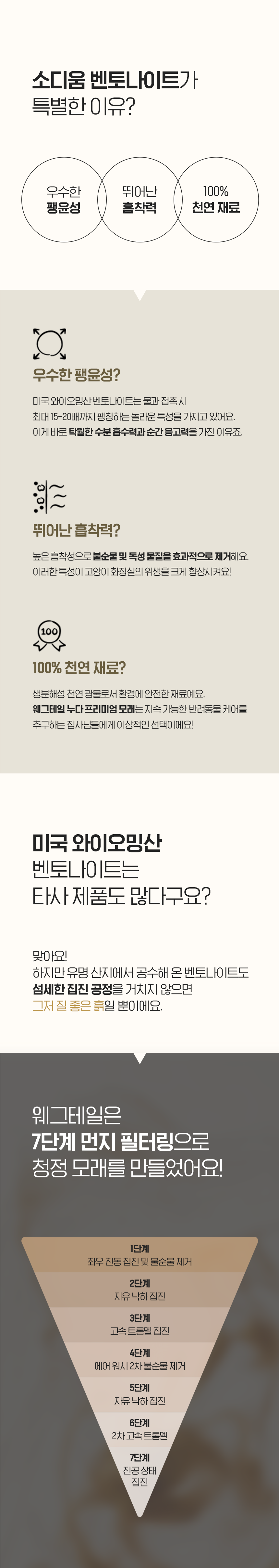 [무료배송] 웨그테일 누다 프리미엄 벤토나이트 고양이 모래 6kg 반려묘 정직한 모래 무향 11번째