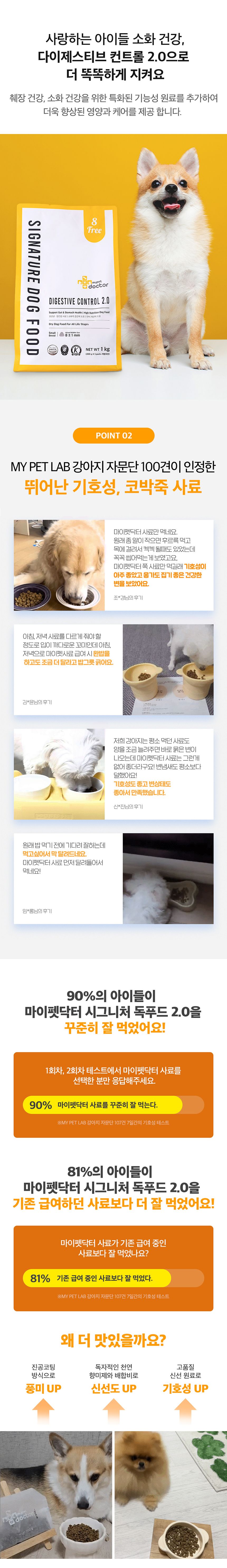 [무료배송] 마이펫닥터 독 시그니처2.0 다이제스티브 컨트롤 1kg 4번째
