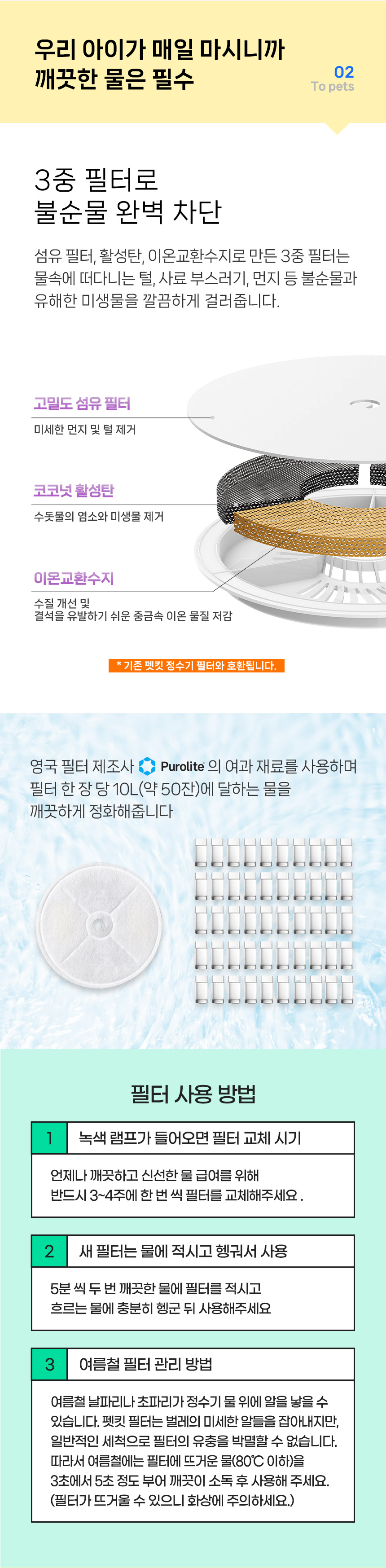 [NEW신상][무료배송] 펫킷 솔로 2 정수기 (무선모터) 4번째