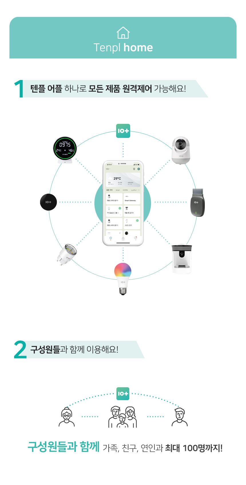 [무료배송] 텐플 스마트 360도 홈카메라 300만 화소 1296P 고화질 28번째