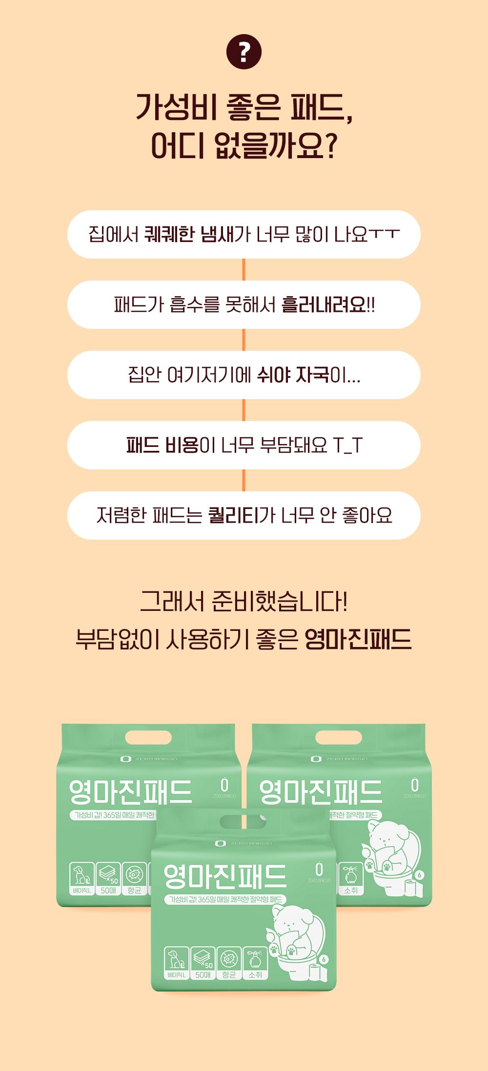 제로랩스 영마진 배변패드 베이직 L 50매입 2번째