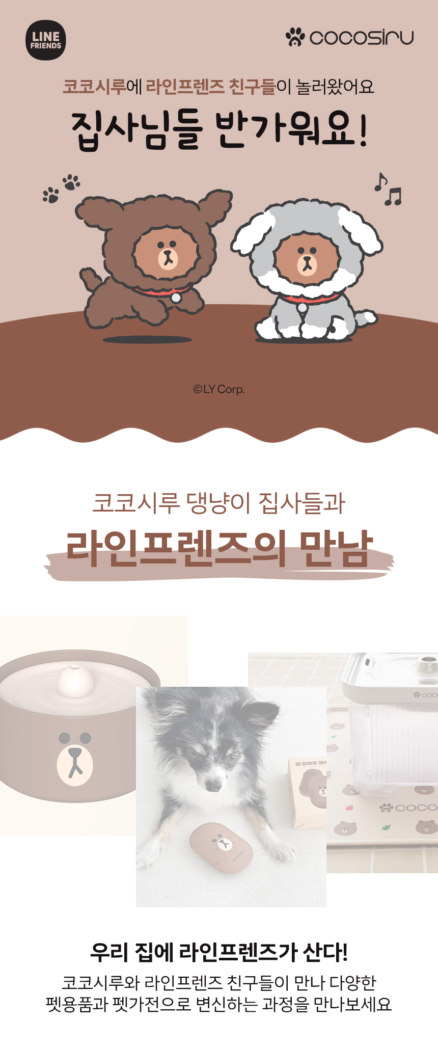 [무료배송] 코코시루 라인프렌즈 쉬싹 배변패드 소형/대형 1번째