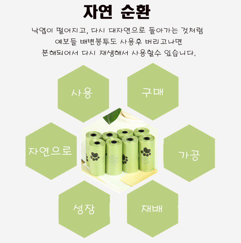 [무료배송] 예보들 생분해 배변봉투 리필 150매 7번째