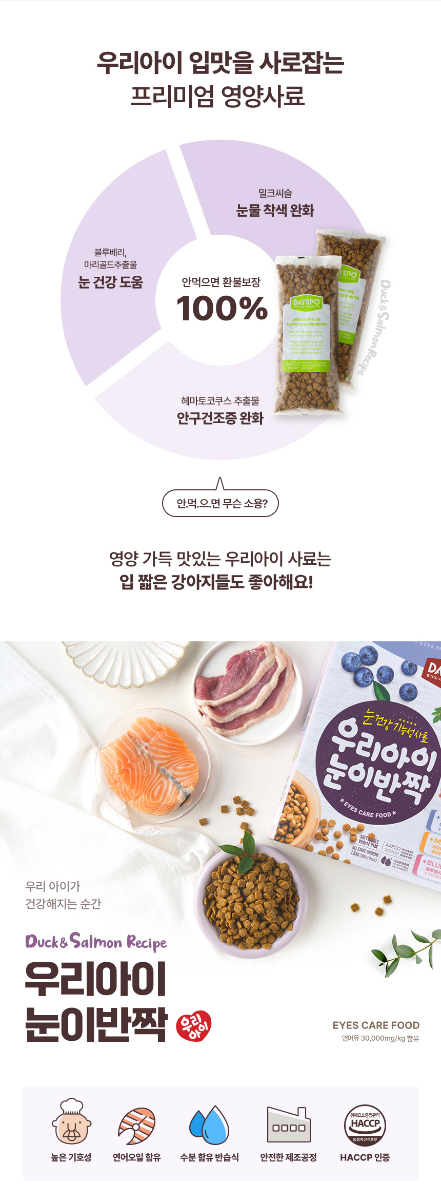 [심쿵펫페어][무료배송] 데이스포 독 우리아이 눈이반짝 사료 1.8kg 2번째