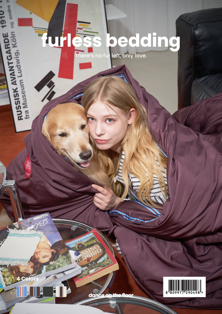 [핑프특가][무료배송] 댄스온더플로어 털이 붙지 않는 리버서블 퍼리스 베딩 1번째