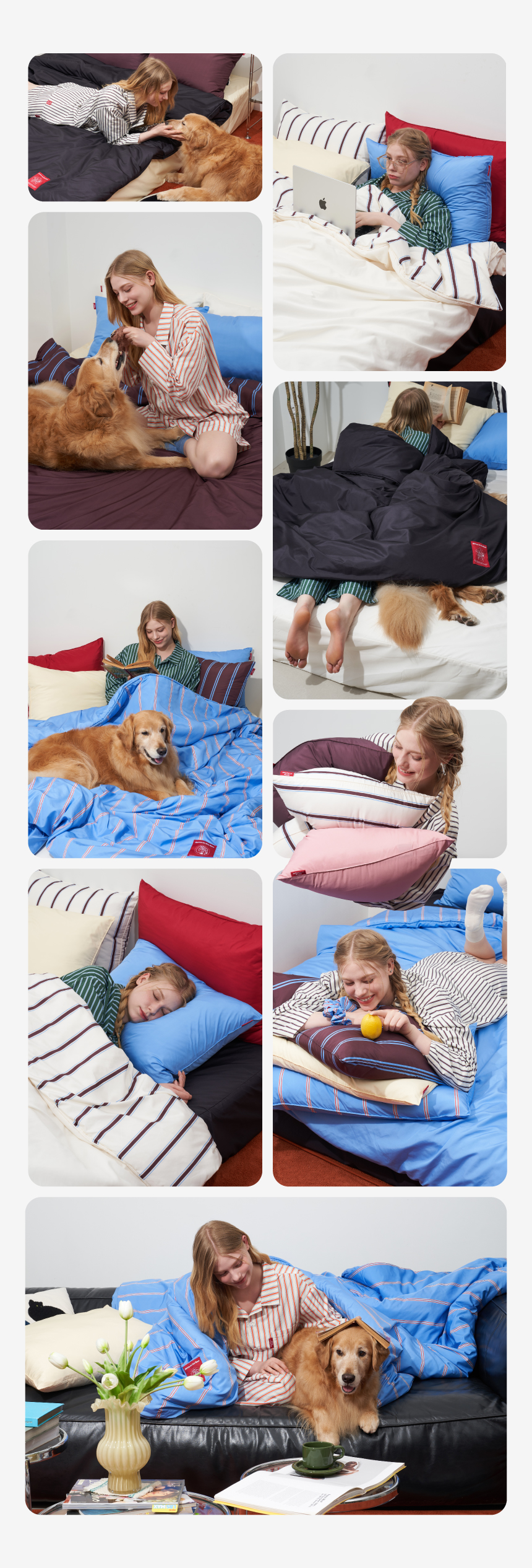 [핑프특가][무료배송] 댄스온더플로어 털이 붙지 않는 리버서블 퍼리스 베딩 8번째