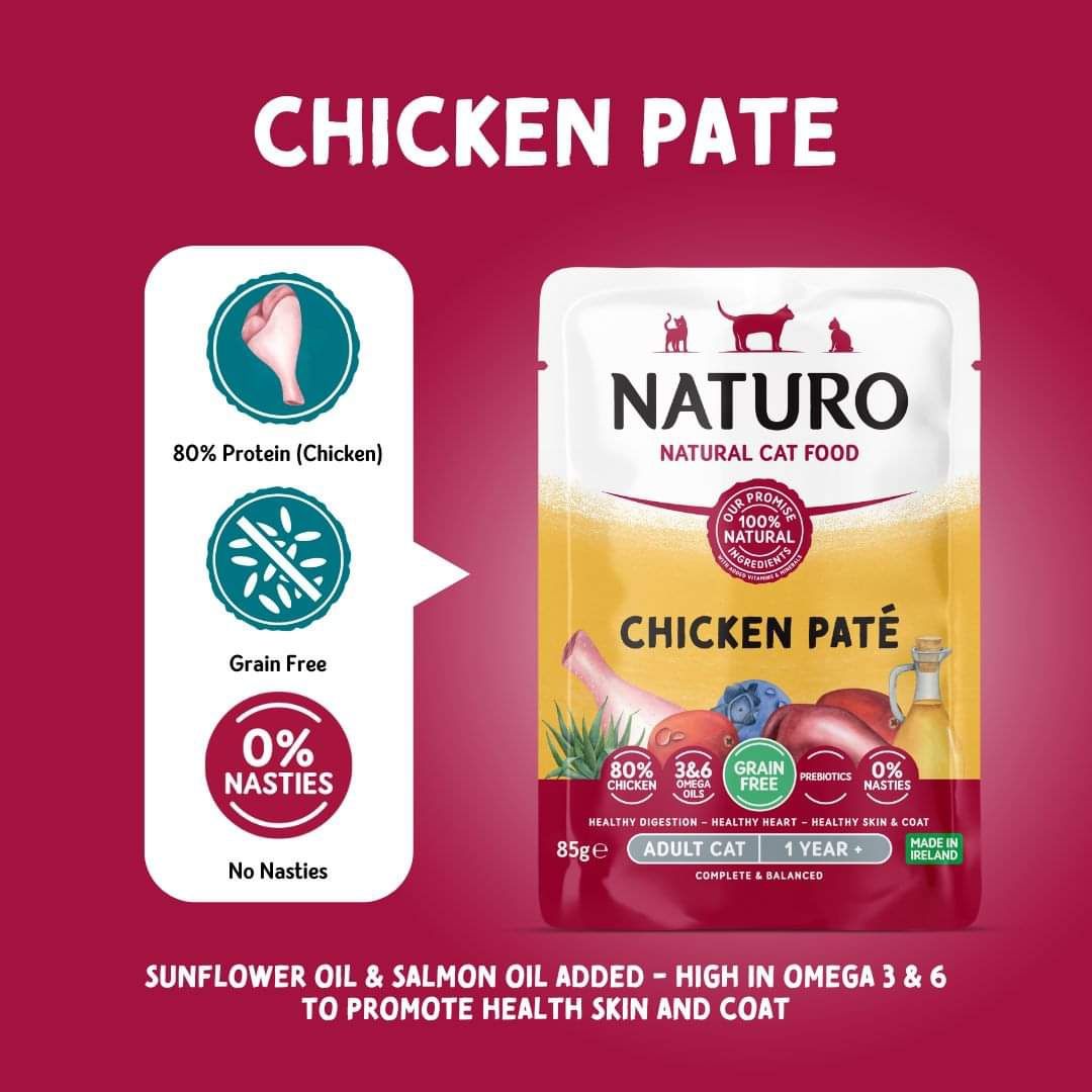 [유통기한임박, 26년2월1일] 내추로 캣 치킨 파테 어덜트85g 1번째