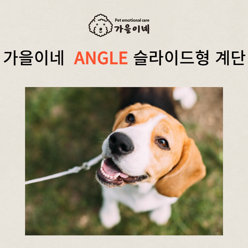 [무료배송] 가을이네 독 실리콘코팅 계단 슬라이드형 아이보리/그레이 2단-4단 1번째