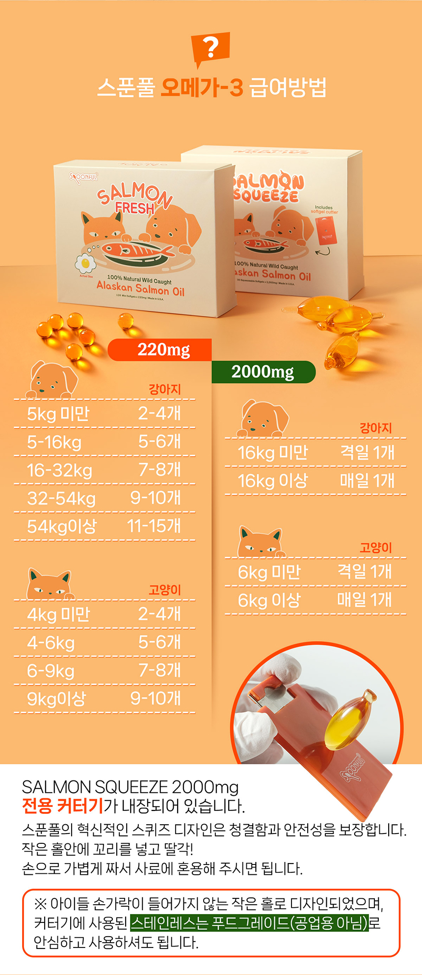[NEW신상][무료배송] 스푼풀 자연산 알래스카 연어 스퀴즈 오메가-3 2000mg 30캡슐 16번째