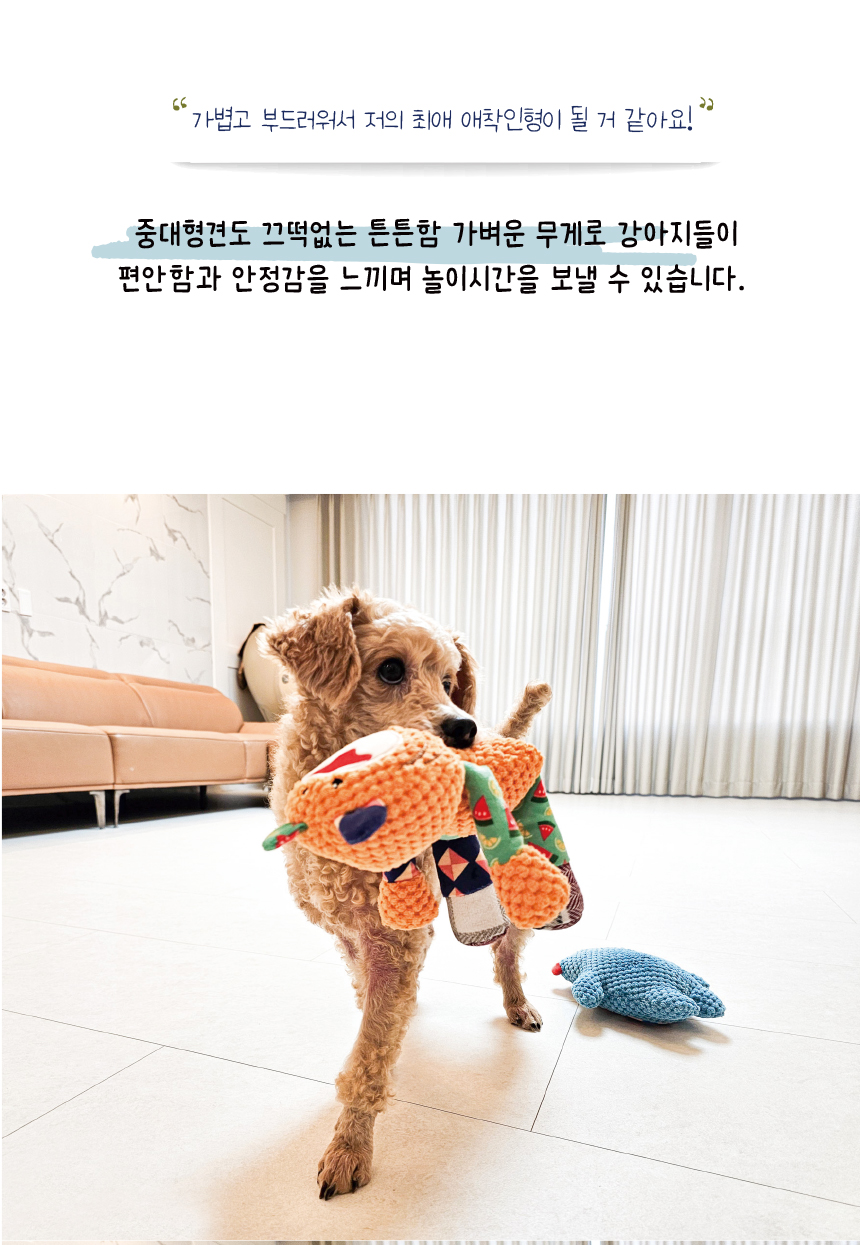 [무료배송] 애구애구 삑삑이 터그 장난감 소풍친구들 10종 25번째