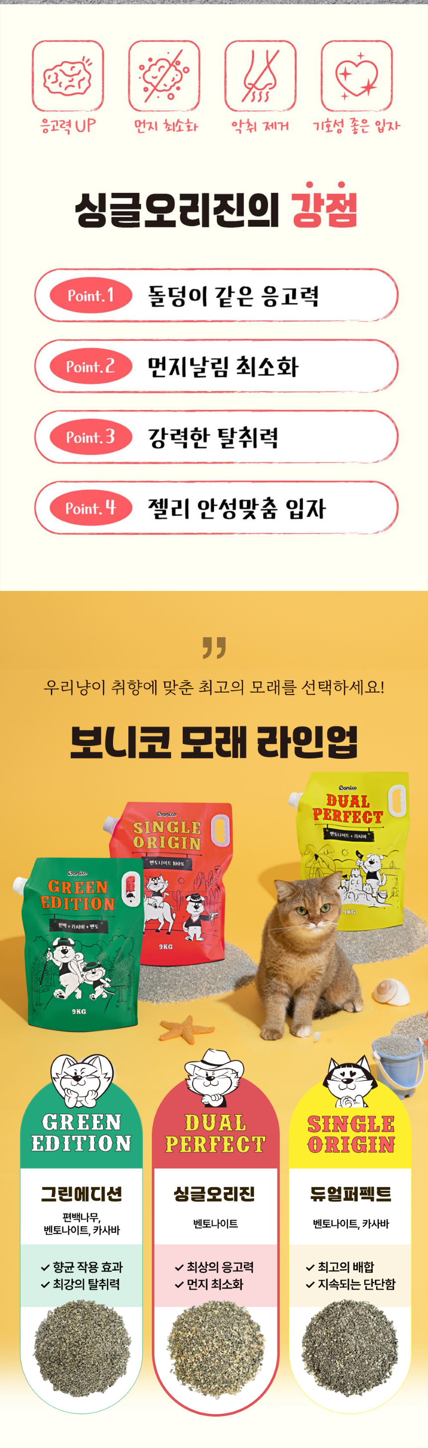 [NEW신상][무료배송] 보니코 캣 싱글오리진 벤토나이트+카사바) 9kg 3번째