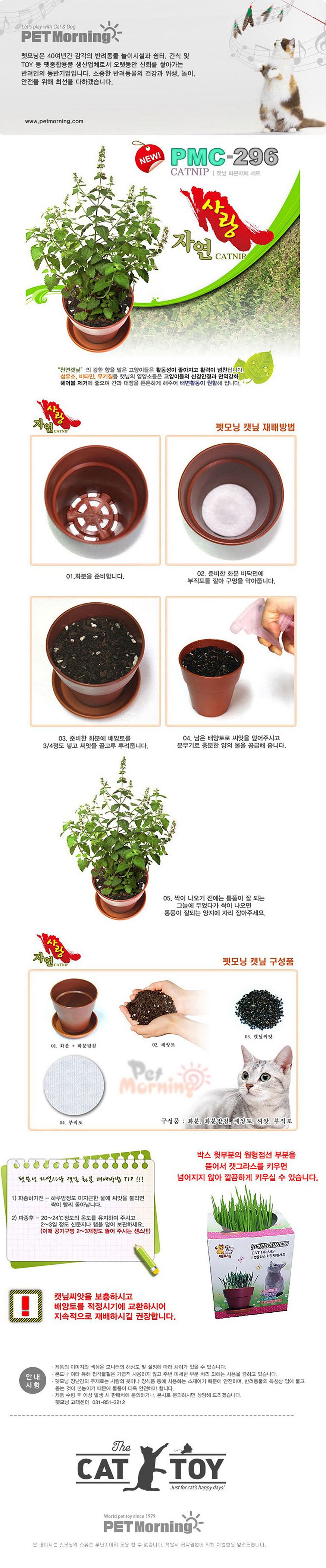 펫모닝 캣닢 화분 셋트 1번째