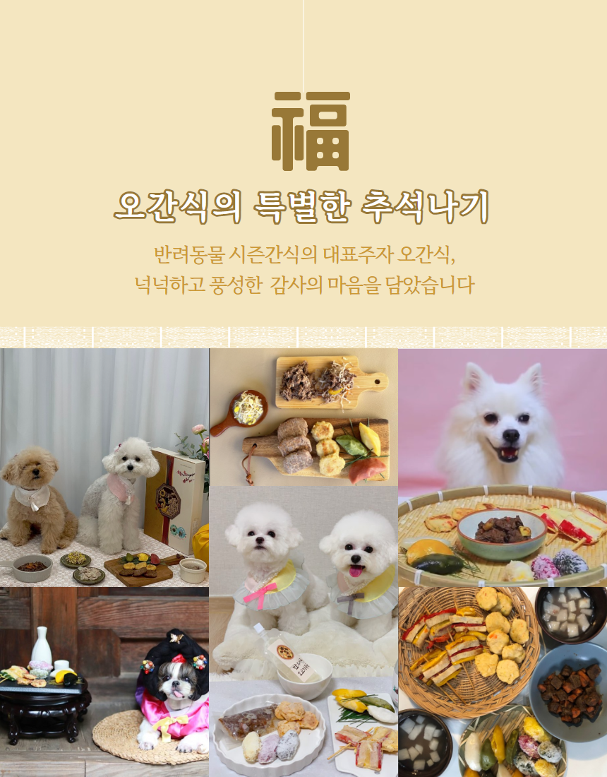 [무료배송] 오간식 독 추석 댕댕 한상차림 실속패키지 6번째