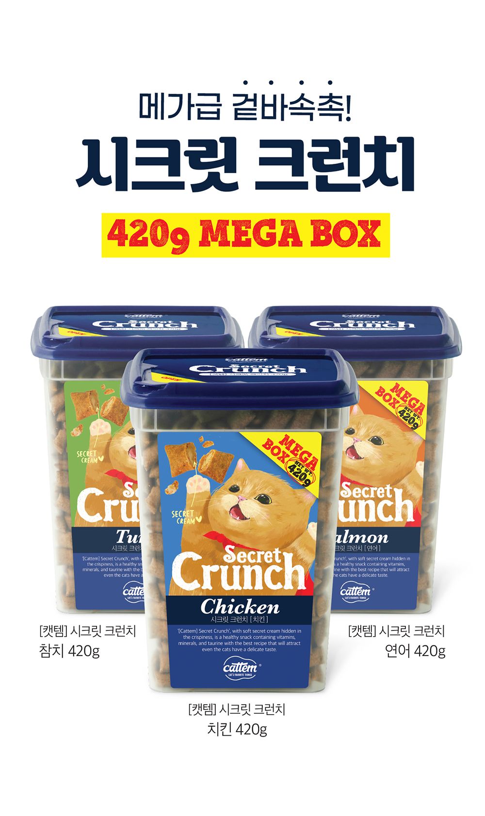 캣템 시크릿크런치 치킨 420g 1번째