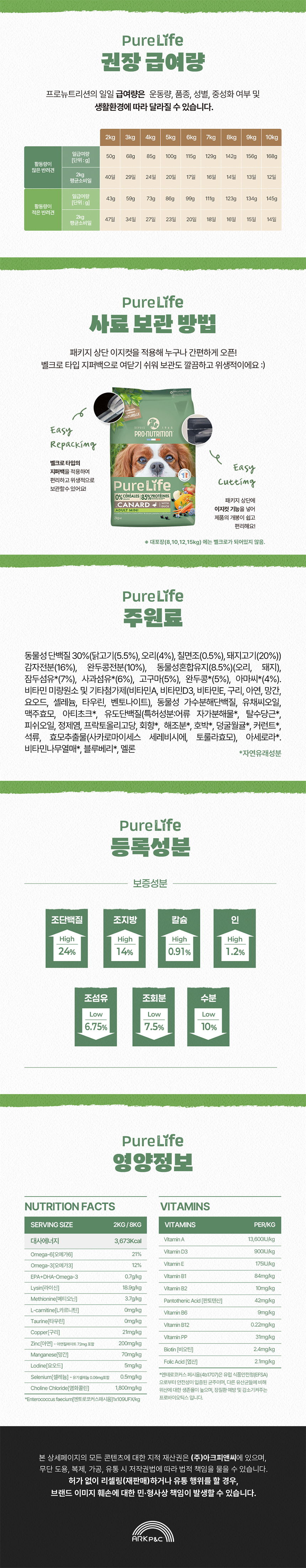 [NEW신상][무료배송] 프로뉴트리션 퓨어라이프 독 그레인프리 어덜트 미니 2kg 5번째