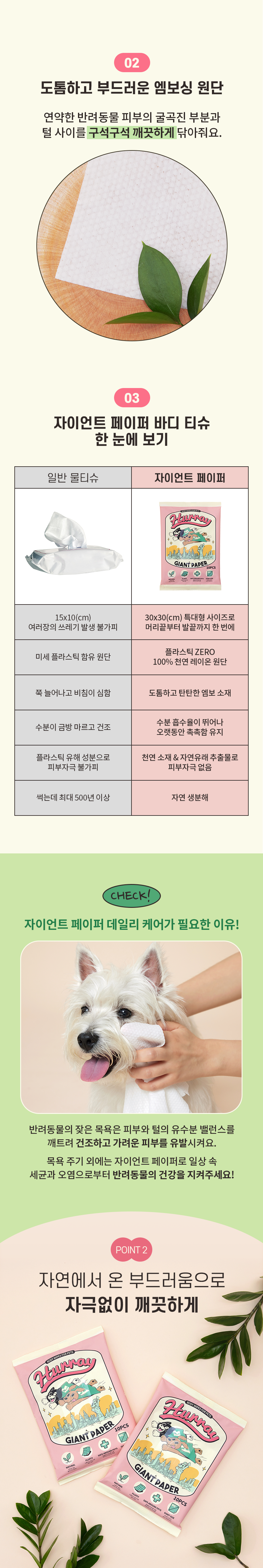 [무료배송] 허레이 멜팅페이퍼 130매 본품&리필 SET + 자이언트페이퍼 바디티슈 13번째