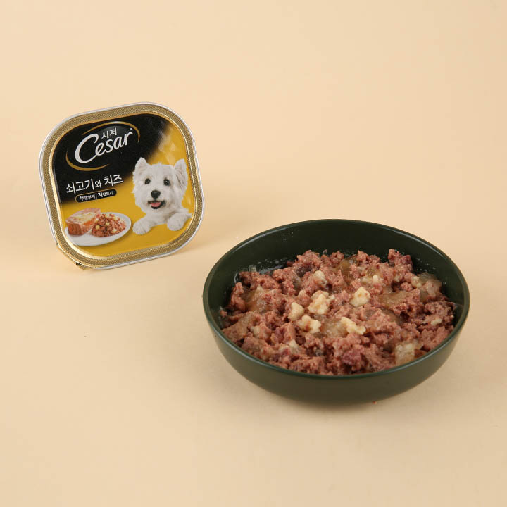 시저 독 쇠고기&치즈 캔 100g 2번