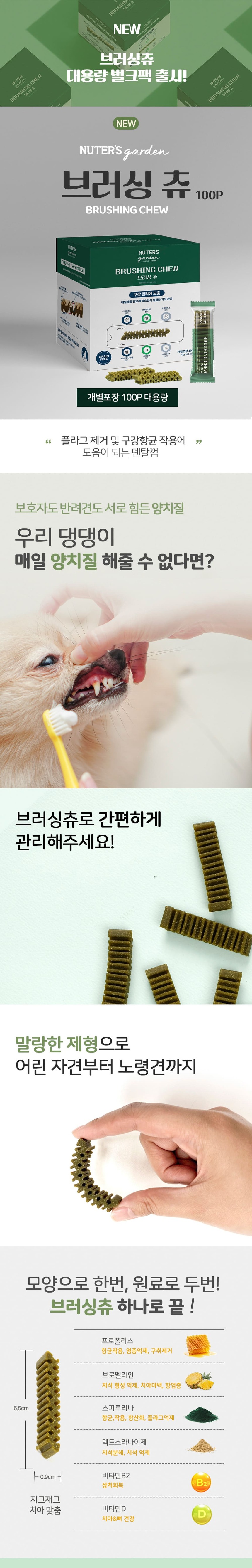 누터스가든 브러싱츄 덴탈껌 100개입 1번째