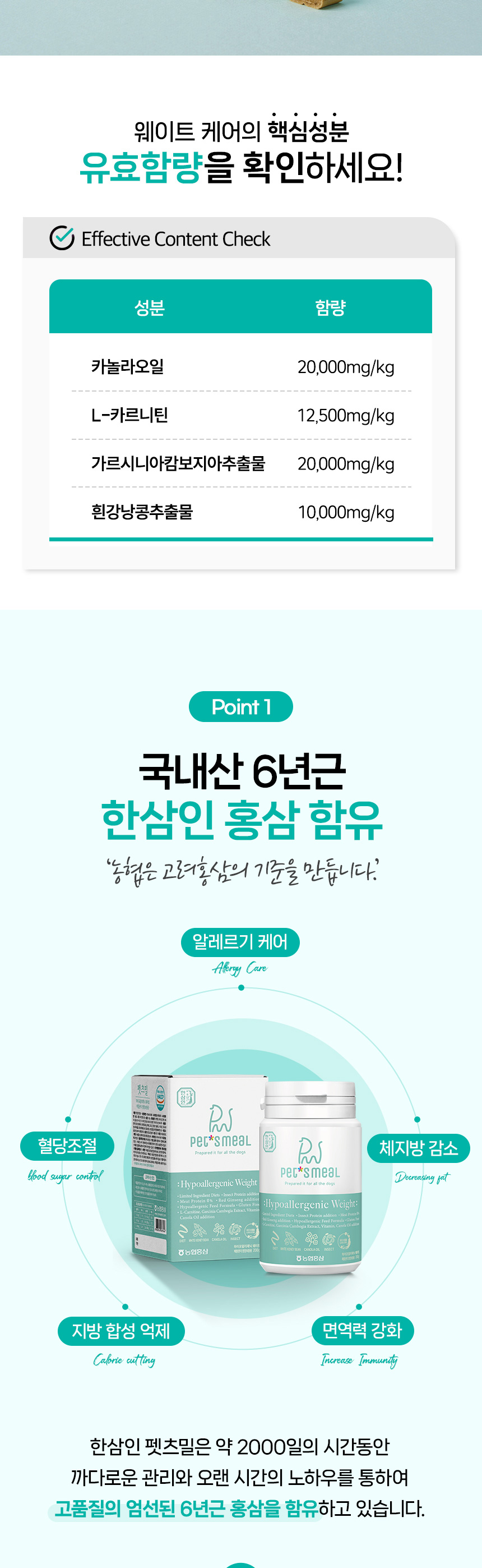 [NEW신상][무료배송] 한삼인 펫츠밀 체중관리 영양보충제 200g 4번째