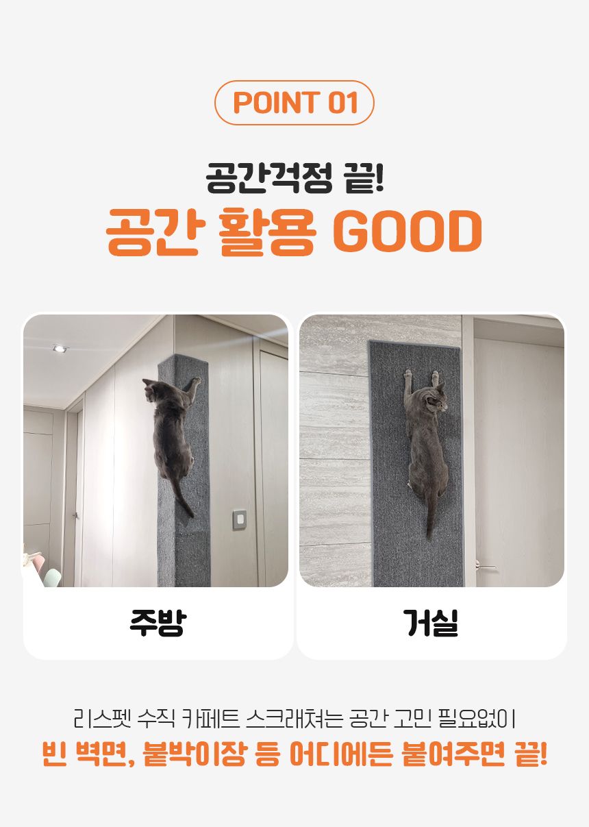 [NEW신상]리스펫 붙이는 스크래쳐 벽타냥 소형 4번째