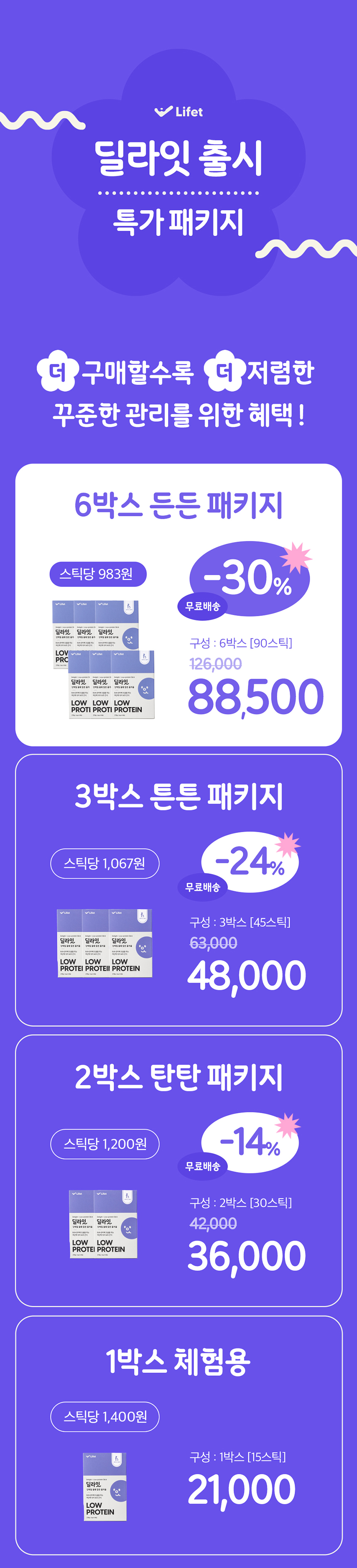 [무료배송] 딜라잇 low protein 신장관리 스틱 14g*15p 1번째