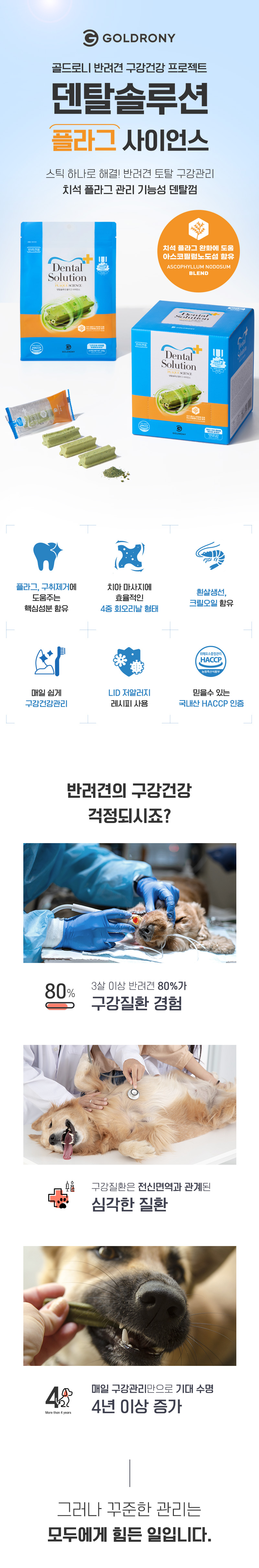 [무료배송] [추가증정] 골드로니 덴탈솔루션 플라그 사이언스 30개입 + 순살스틱 2p 증정 1번째