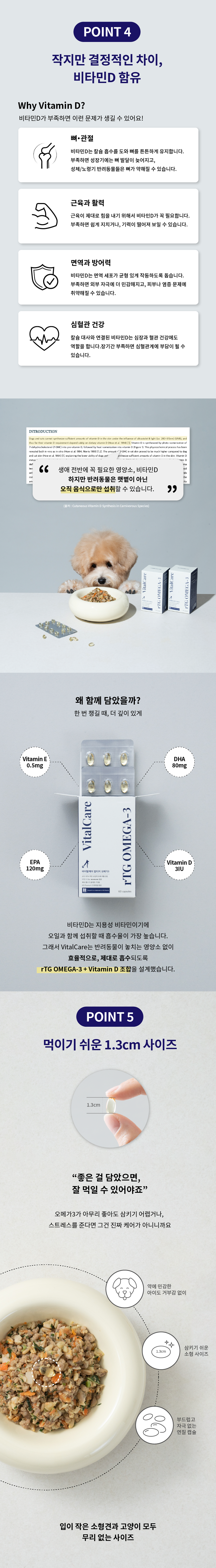 [무료배송] 씽크라이크펫 바이탈케어 오메가3 250mg 60캡슐 5번째 상세 이미지