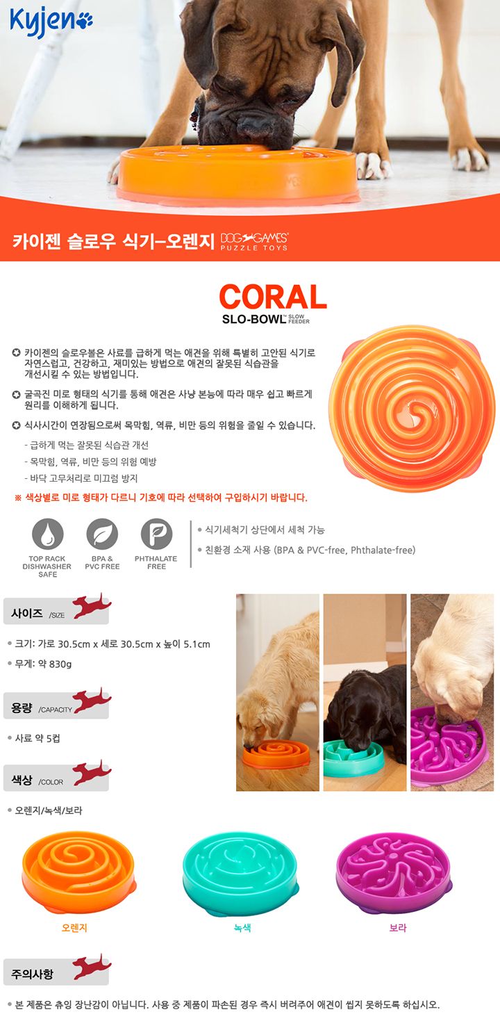카이젠 급체방지 슬로우식기 오렌지 1번째