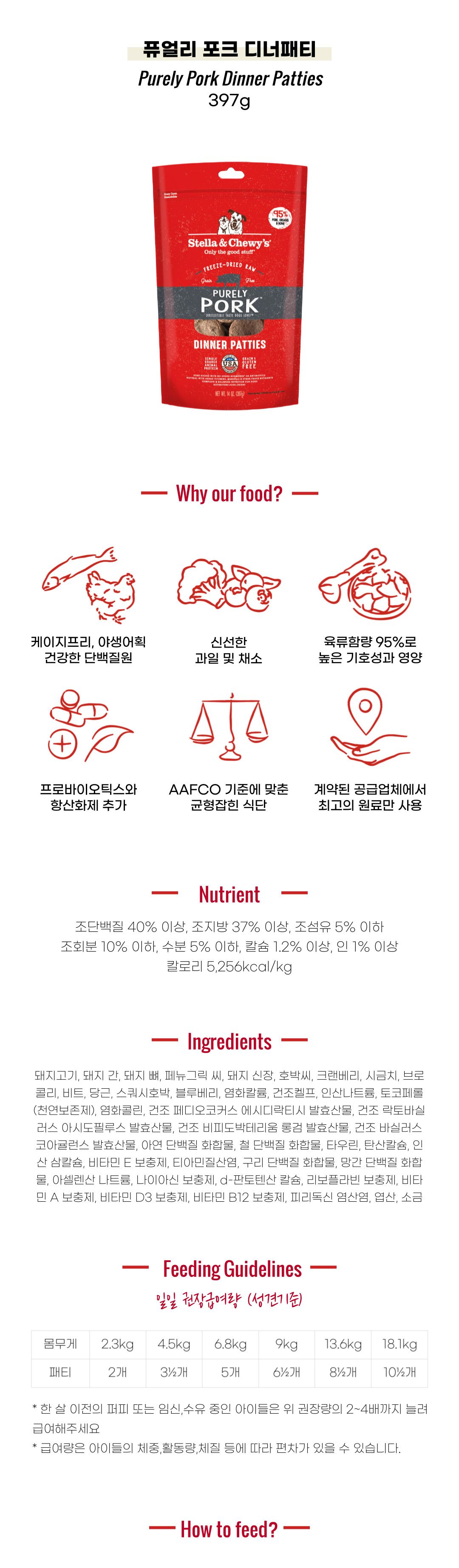스텔라앤츄이스 독 츄이스 포크 디너패티 397g 2번째
