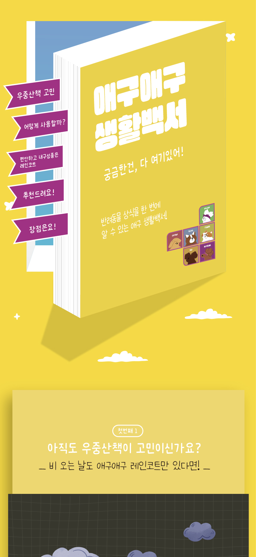 [무료배송] 애구애구 개구리 후드 레인코트 핑크/그린/옐로우/블루 S-XL 5번째