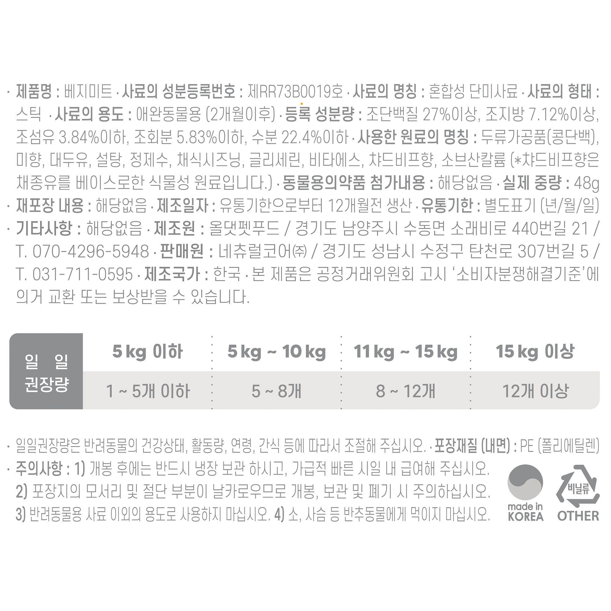 네츄럴코어 독 센시티브 케어 콩고기 48g 2번째