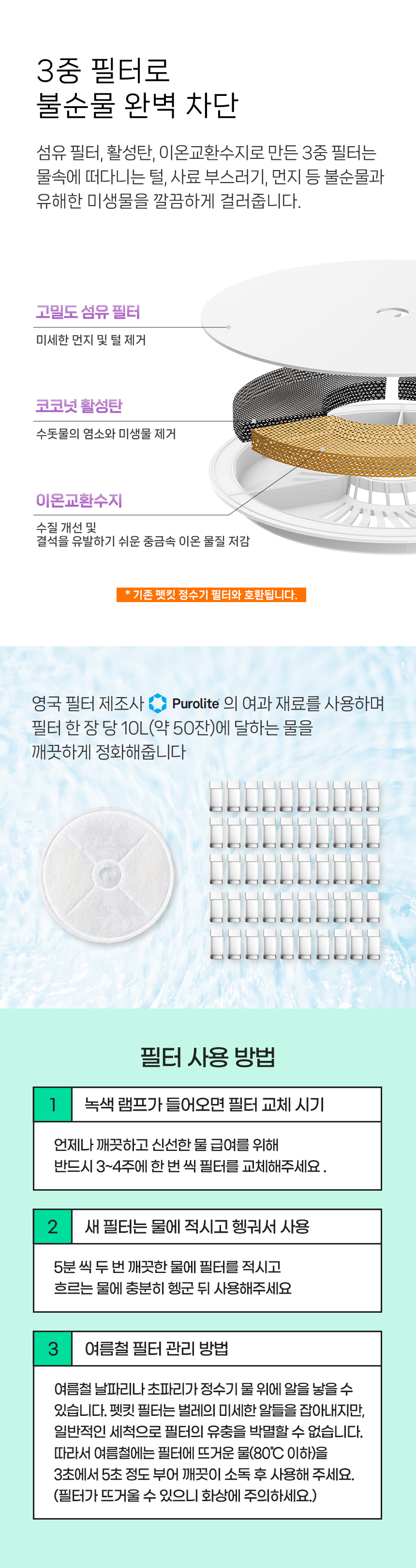 [무료배송] 펫킷 솔로 SE 정수기 (무선모터) 4번째